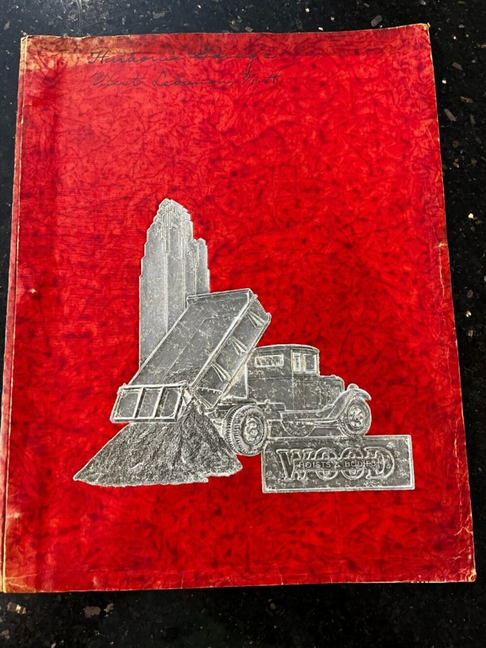 Antique 1920s Wood Hydraulic Hoist Truck Equipment sales bulletins illustrated